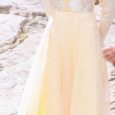 TV Series The Legend of An Le Heroine Ren An Le Yellow Dress Ancient China Swordswoman Clothing Traditional Woman Hanfu