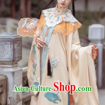 Traditional Female Hanfu Chinese Ming Dynasty Court Lady Costume Ancient China Princess Embroidered Clothing