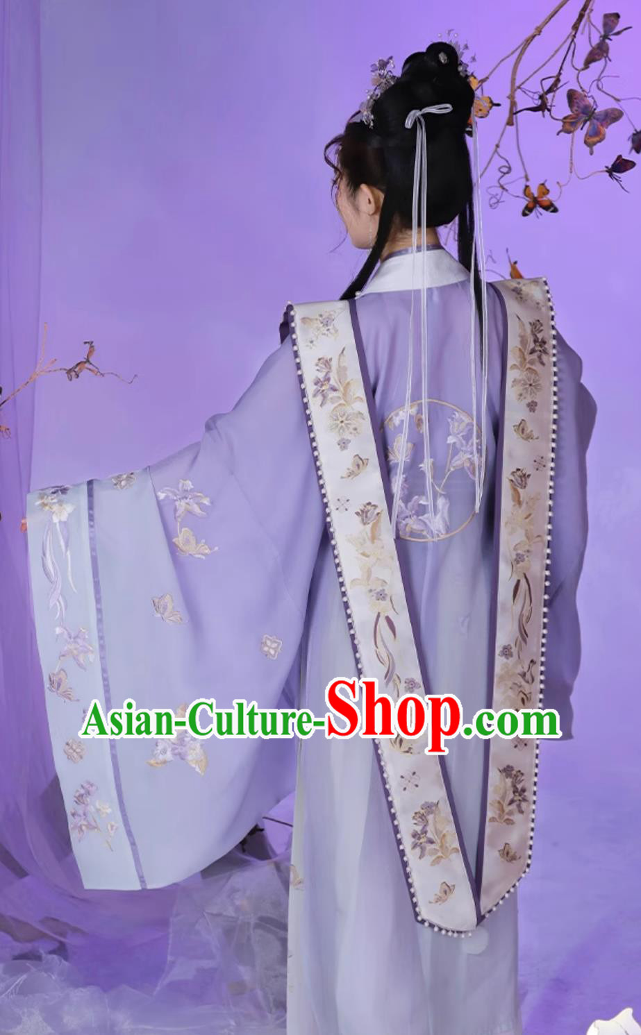 Ancient China Princess Embroidered Clothing Traditional Hanfu Purple Dress Chinese Song Dynasty Woman Costume Ancient China Princess Embroidered Clothing Traditional Hanfu Purple Dress Chinese Song Dynasty Woman Costume