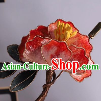 Handmade Chinese Silk Peony Corsage China Cheongsam Brooch Traditional Hanfu Jewelry