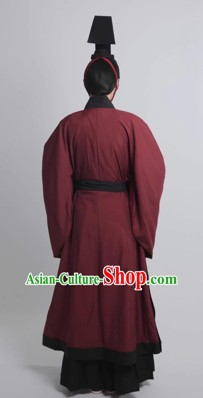 Traditional Male Hanfu Chinese Qin Dynasty Royal Prince Costume Ancient China Official Clothing Traditional Male Hanfu Chinese Qin Dynasty Royal Prince Costume Ancient China Official Clothing