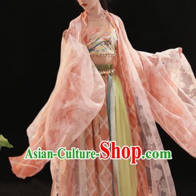 Chinese Tang Dynasty Princess Dress Traditional Hanfu Ancient China Fairy Clothing