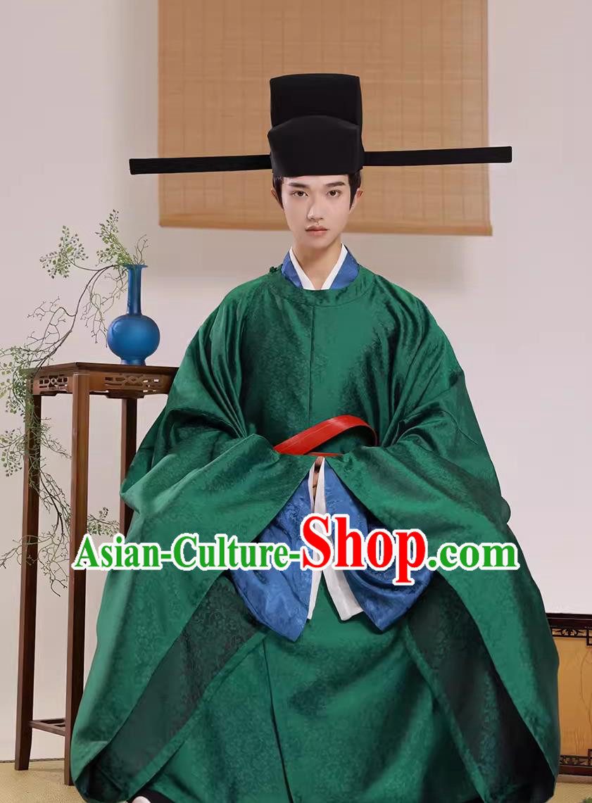 China Traditional Hanfu Green Official Robe Chinese Song Dynasty Minister Attire Ancient China Clothing China Traditional Hanfu Green Official Robe Chinese Song Dynasty Minister Attire Ancient China Clothing