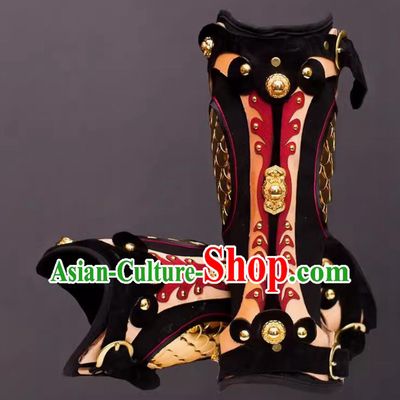 Handmade Chinese Metal Armor Greaves Ancient China Ming Dynasty General Shin Guards