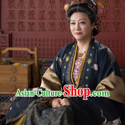 Ancient China Queen Mother Clothing Chinese TV Series Blossoms in Adversity Empress Dowager Costume