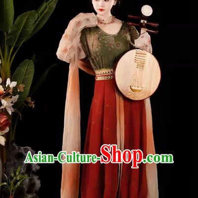 China Travel Photography Princess Clothing Traditional Hanfu Ruqun Chinese Tang Dynasty Palace Lady Dress