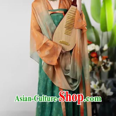 Chinese Tang Dynasty Young Lady Clothing Traditional Hanfu Ruqun Ancient Court Maid Dress China Travel Photography Costume