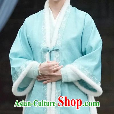 Ancient China Noble Woman Clothing Traditional Winter Hanfu Dress Chinese TV Series Blossoms in Adversity Princess Costume