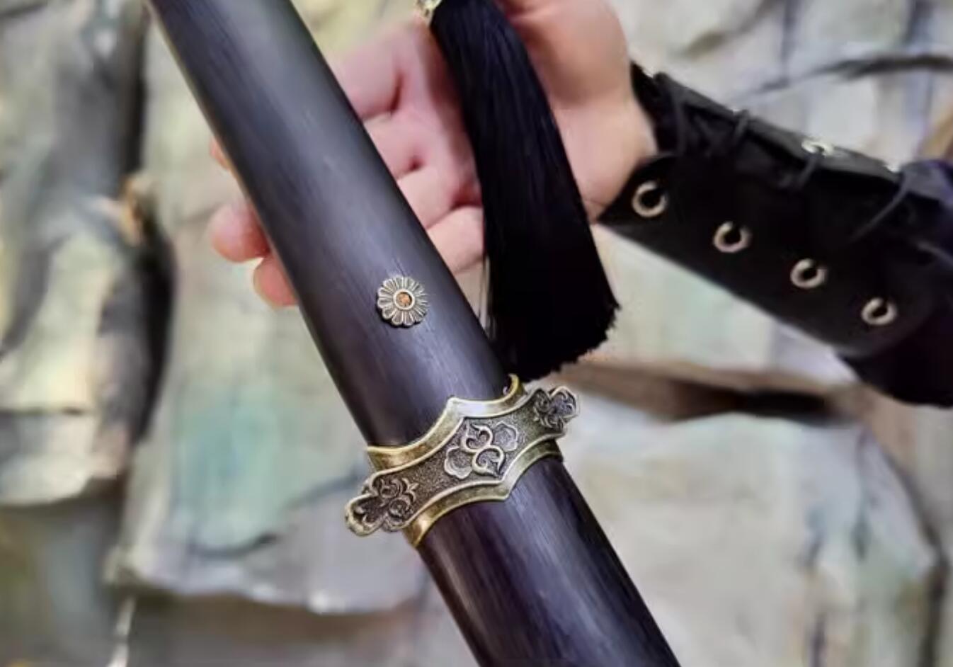 Chinese Tang Dynasty Black Sword Handmade Rosewood Blade Chinese Tang Dynasty Black Sword Handmade Rosewood Blade
