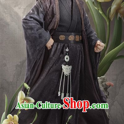 Ancient China Noble Lord Clothing Traditional Elder Mens Hanfu Chinese TV Series In Blossom Master Zhuo Shan Ju Costume