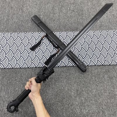 Handmade Bamboo Blade Chinese Tang Dynasty Black Sword