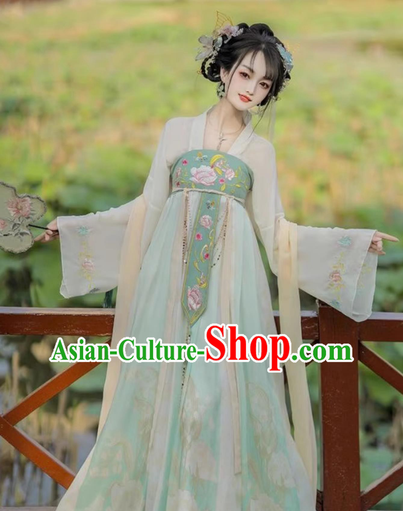 Chinese Tang Dynasty Young Lady Green Dress Ancient China Princess Clothing Traditional Hanfu Chinese Tang Dynasty Young Lady Green Dress Ancient China Princess Clothing Traditional Hanfu