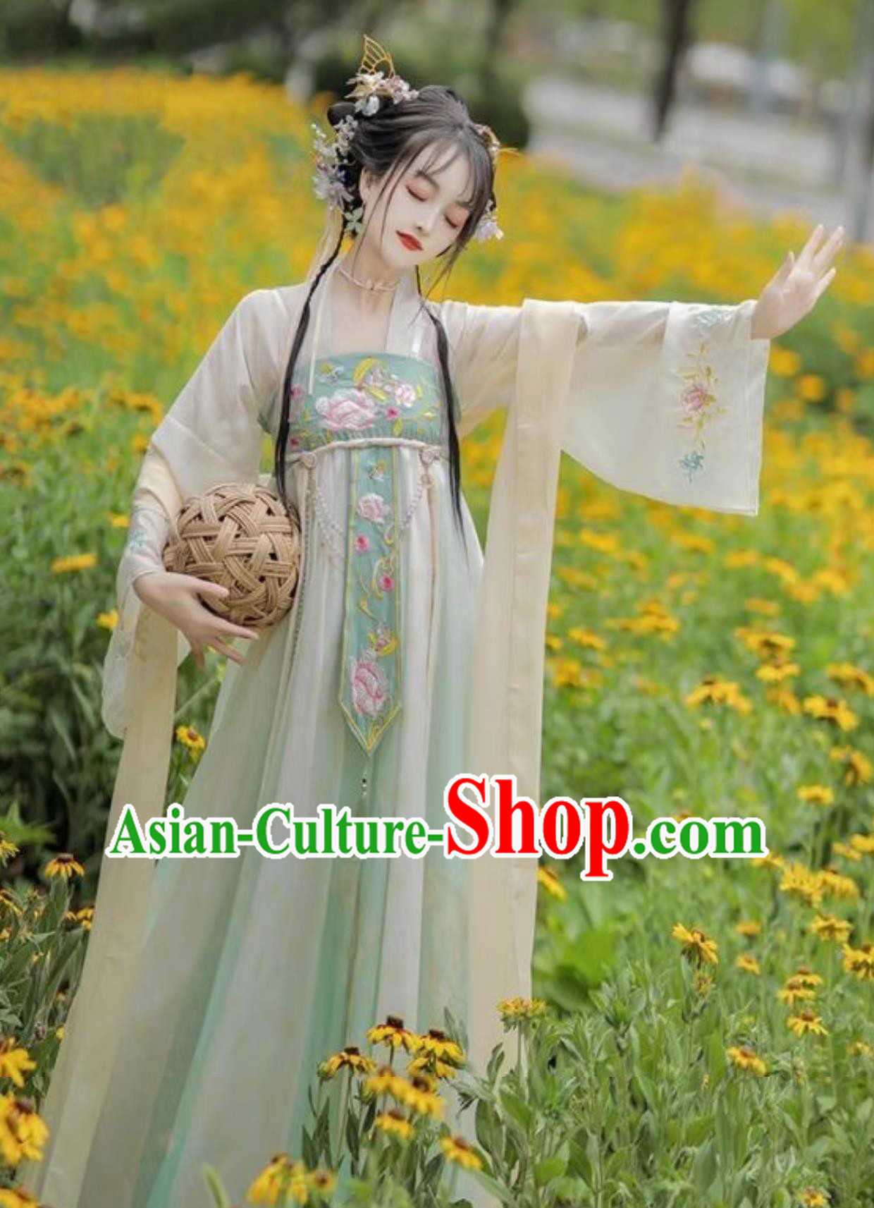 Chinese Tang Dynasty Young Lady Green Dress Ancient China Princess Clothing Traditional Hanfu Chinese Tang Dynasty Young Lady Green Dress Ancient China Princess Clothing Traditional Hanfu