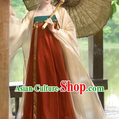 Ancient China Empress Clothing Traditional Hanfu Chinese Tang Dynasty Magnificent Concubine Yang Dress