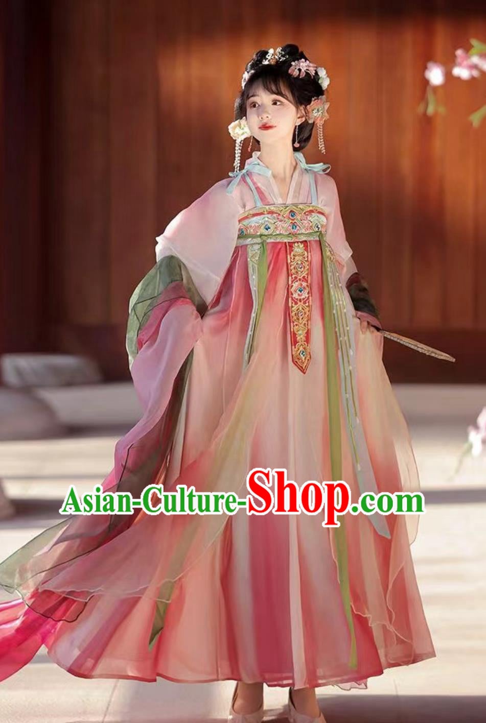 Ancient China Royal Princess Clothing Traditional Hanfu Ruqun Chinese Tang Dynasty Court Lady Dress Ancient China Royal Princess Clothing Traditional Hanfu Ruqun Chinese Tang Dynasty Court Lady Dress