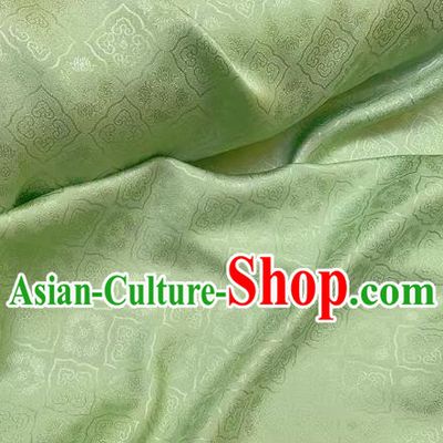 Green Chinese Mulberry Silk Cloth China Classical Pattern Jacquard Material Traditional Cheongsam Fabric