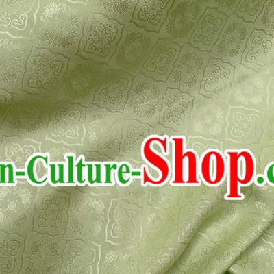 Light Green China Mulberry Silk Cloth Classical Pattern Jacquard Material Chinese Traditional Cheongsam Fabric