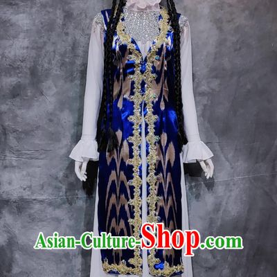 Chinese Xinjiang Ethnic Woman Clothing China Uyghur National Minority Dress Uighur Stage Show Costume