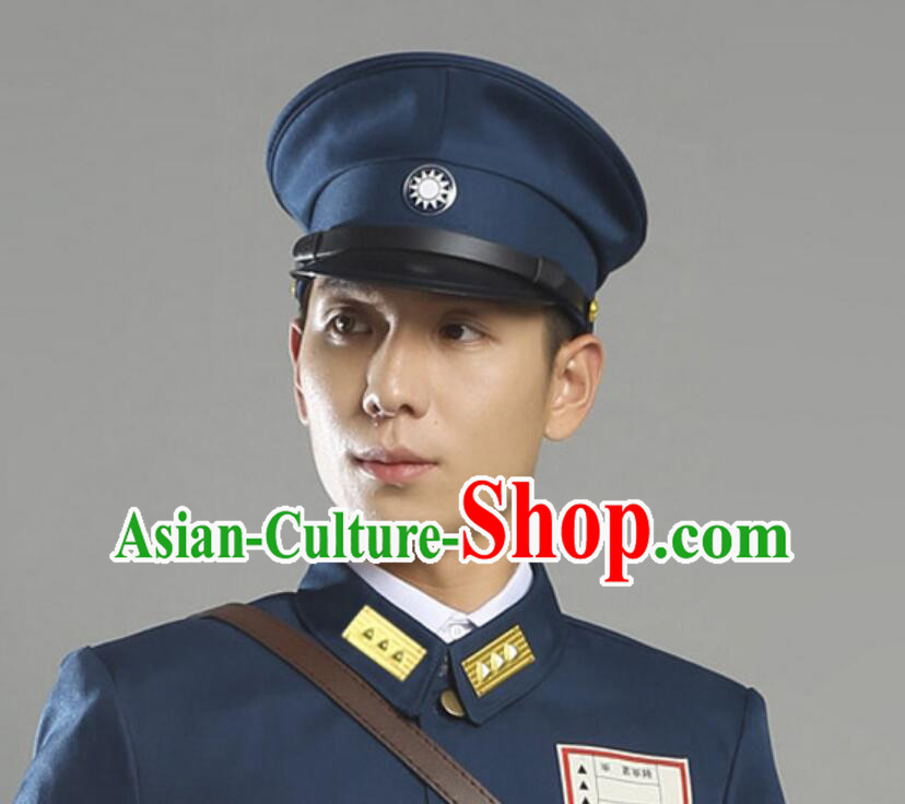 Minguo Army Cap Chinese Film TV Drama Headwear Minguo Army Cap Chinese Film TV Drama Headwear