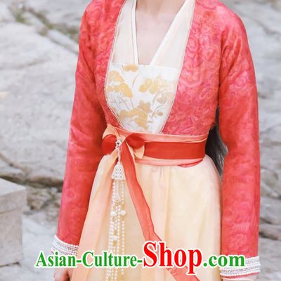 Ancient China Swordswoman Clothing Traditional Woman Hanfu TV Series The Legend of An Le Heroine Ren An Le Dress