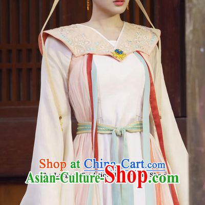 Ancient China Young Woman Garment Costume Chinese TV Series The Legend Of Shen Li Maid Lady Rou Ya Dress
