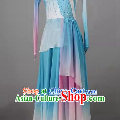 China Classical Dance Dress Chinese Tao Li Cup Dance Contest Program Ye Yi Shui Ying Fan Dance Replica Costume