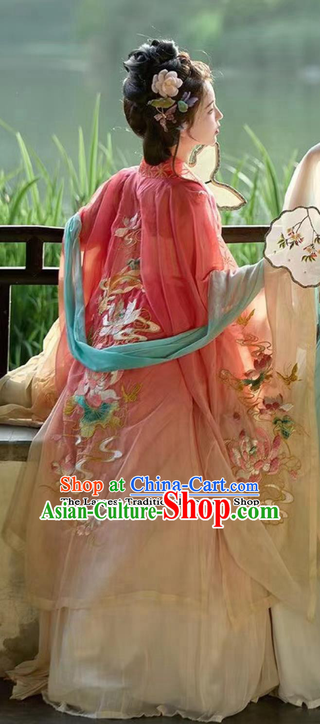 Ancient China Fairy Costume Traditional Hanfu Clothing Chinese Tang Dynasty Royal Princess Red Dress Ancient China Fairy Costume Traditional Hanfu Clothing Chinese Tang Dynasty Royal Princess Red Dress