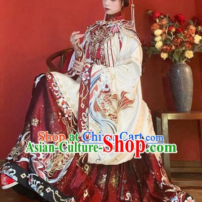 Chinese Traditional Wedding Hanfu Ancient China Ming Dynasty Palace Princess Costumes