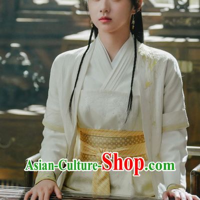 Ancient China Chivalrous Woman Dress Chinese TV Series The Legend of Heros Swordswoman Huang Rong Clothing