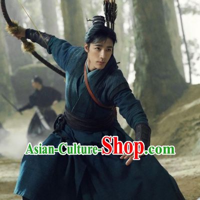 Chinese TV Series The Legend of Heros Swordsman Guo Jing Clothing Ancient China Warrior Garment Costume