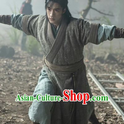 Ancient China Swordsman Costume Chinese TV Series The Legend of Heroes Legendary Warrior Guo Jing Clothing