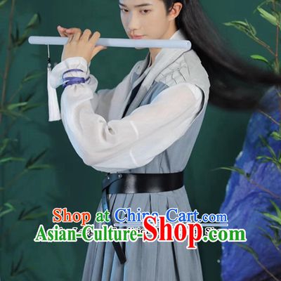 Chinese Song Dynasty Swordsman Costume Traditional Male Clothing Ancient China Young Hero Hanfu