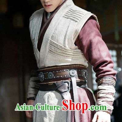 Chinese Wuxia TV Series The Legend of Heroes Swordsman Guo Jing Costume Ancient China Young Warrior Garments