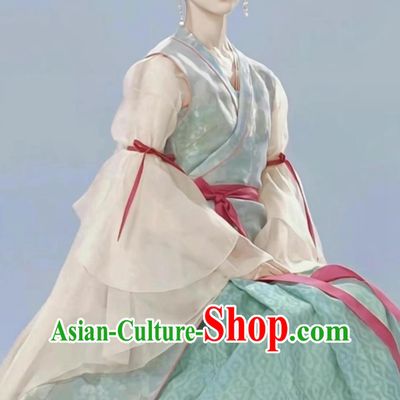 Chinese TV Series Judge Dee's Mystery Princess Qiu Yue Costume Ancient China Tang Dynasty Palace Lady Hanfu Clothing