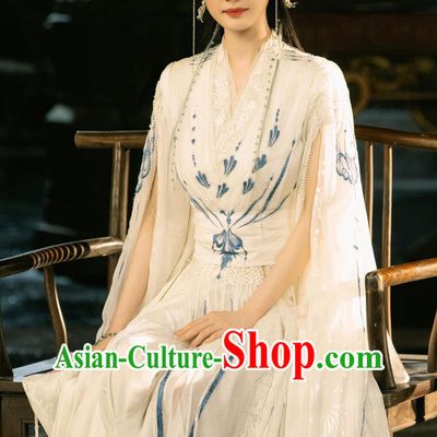 Ancient China Fairy Clothing Chinese TV Series Fox Spirit Matchmaker Red Moon Pact Master Tushan Hong Hong Dress