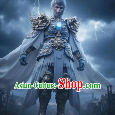 Chinese Game Black Myth Wukong Handsome Monkey King Costume Winning Buddha Sun Wukong Armor Set