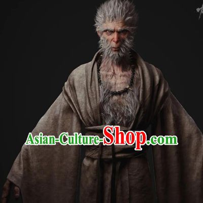 Chinese Game Black Myth Wukong Handsome Monkey King Costume Sun Wu Kong Robe