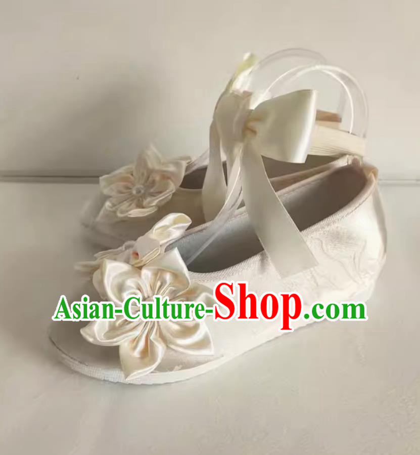 Fifth Personality Little Girl Cosplay Shoes Eurydice Cosplay Height Increasing Ethnic Style Embroidered Hanfu Shoes