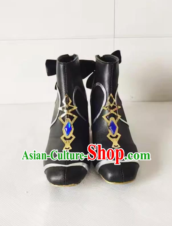 Genshin Impact Cos Navia Women Shoes Cosplay Game Animation Props Shoes Genshin Impact Cos Navia Women Shoes Cosplay Game Animation Props Shoes