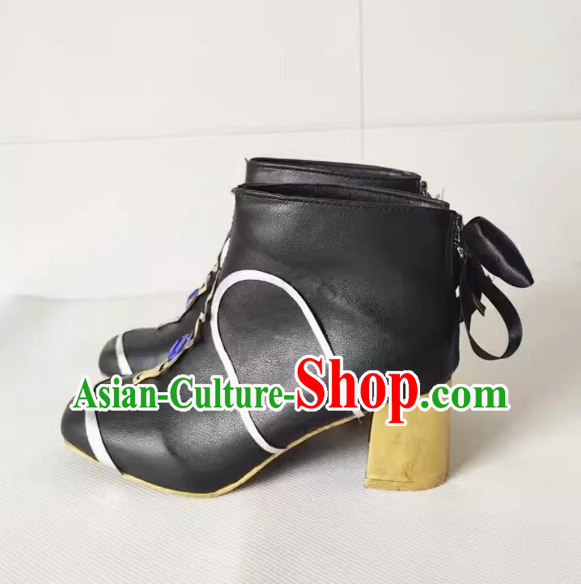 Genshin Impact Cos Navia Women Shoes Cosplay Game Animation Props Shoes Genshin Impact Cos Navia Women Shoes Cosplay Game Animation Props Shoes