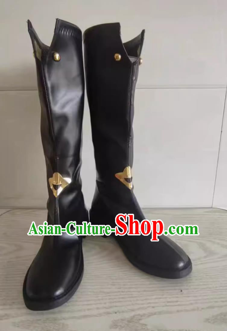 Collapse Star Dome Railway Luo Cha COS Shoes Cosplay Black Boots Thick Heel cm Collapse Star Dome Railway Luo Cha COS Shoes Cosplay Black Boots Thick Heel cm
