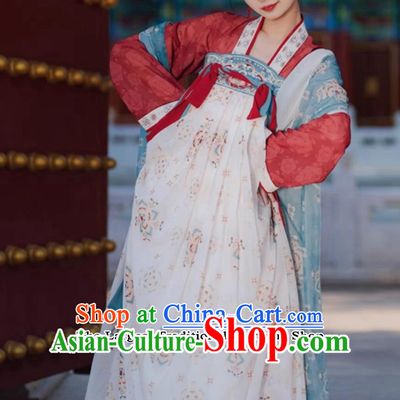 Chinese Hanfu Dress Ancient China Tang Dynasty Court Lady Clothing