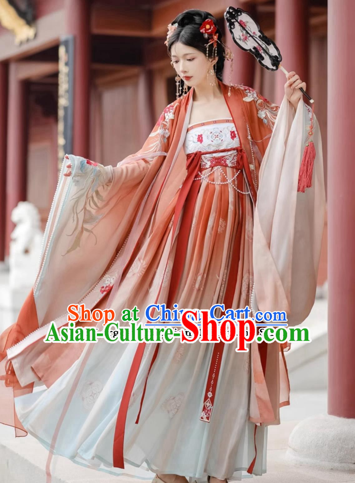 Chinese Hanfu Dress Ancient China Tang Dynasty Royal Princess Costumes Complete Set Chinese Hanfu Dress Ancient China Tang Dynasty Royal Princess Costumes Complete Set