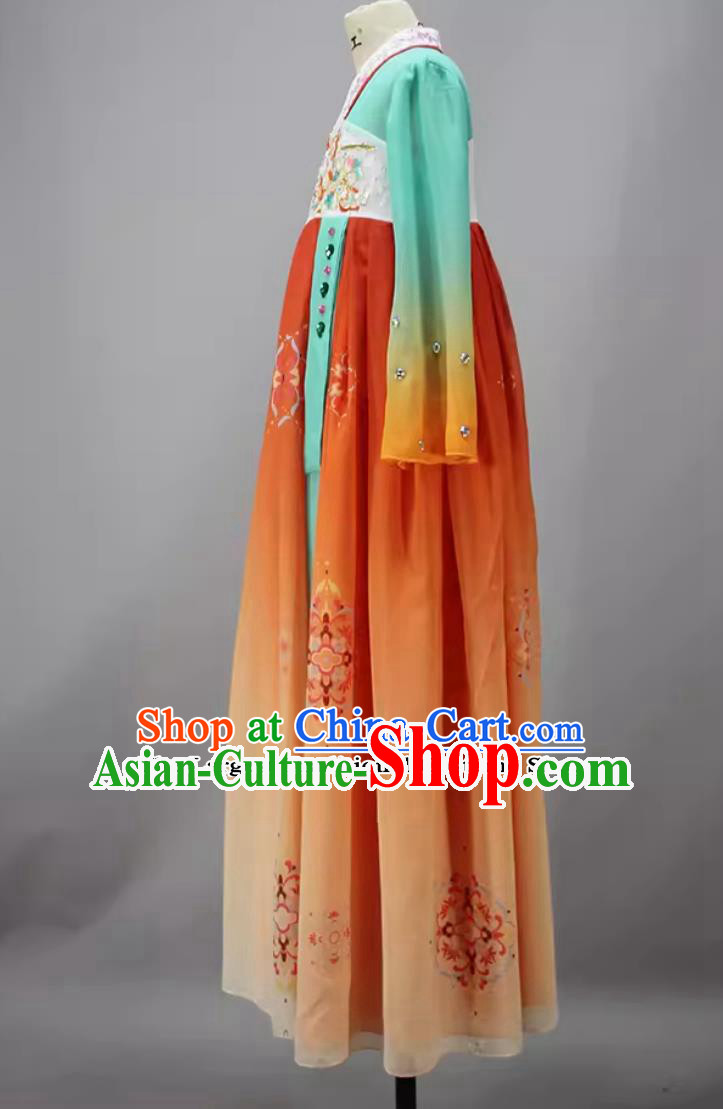 Woman Group Dance Costume Chinese Tang Dance Clothing Classical Dance Hanfu Dress Woman Group Dance Costume Chinese Tang Dance Clothing Classical Dance Hanfu Dress