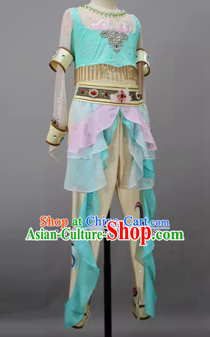 China Classical Dance Dress Child Solo Dance Costume Chinese Dunhuang Dance Clothing China Classical Dance Dress Child Solo Dance Costume Chinese Dunhuang Dance Clothing