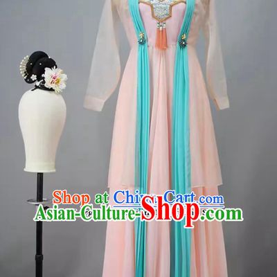 Chinese Classical Dance Clothing China Han Tang Dance Pink Dress Woman Solo Dance Midnight Songs of the Four Seasons Costume