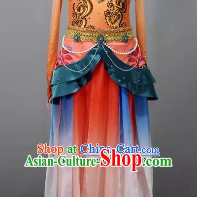 China Dunhuang Feitian Dance Outfit Children Group Flying Apsaras Dance Costume Chinese Classical Dance Clothing