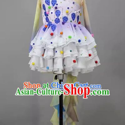 Children Group Dance Costume Modern Dance Clothing China Dance Contest Fish Dress