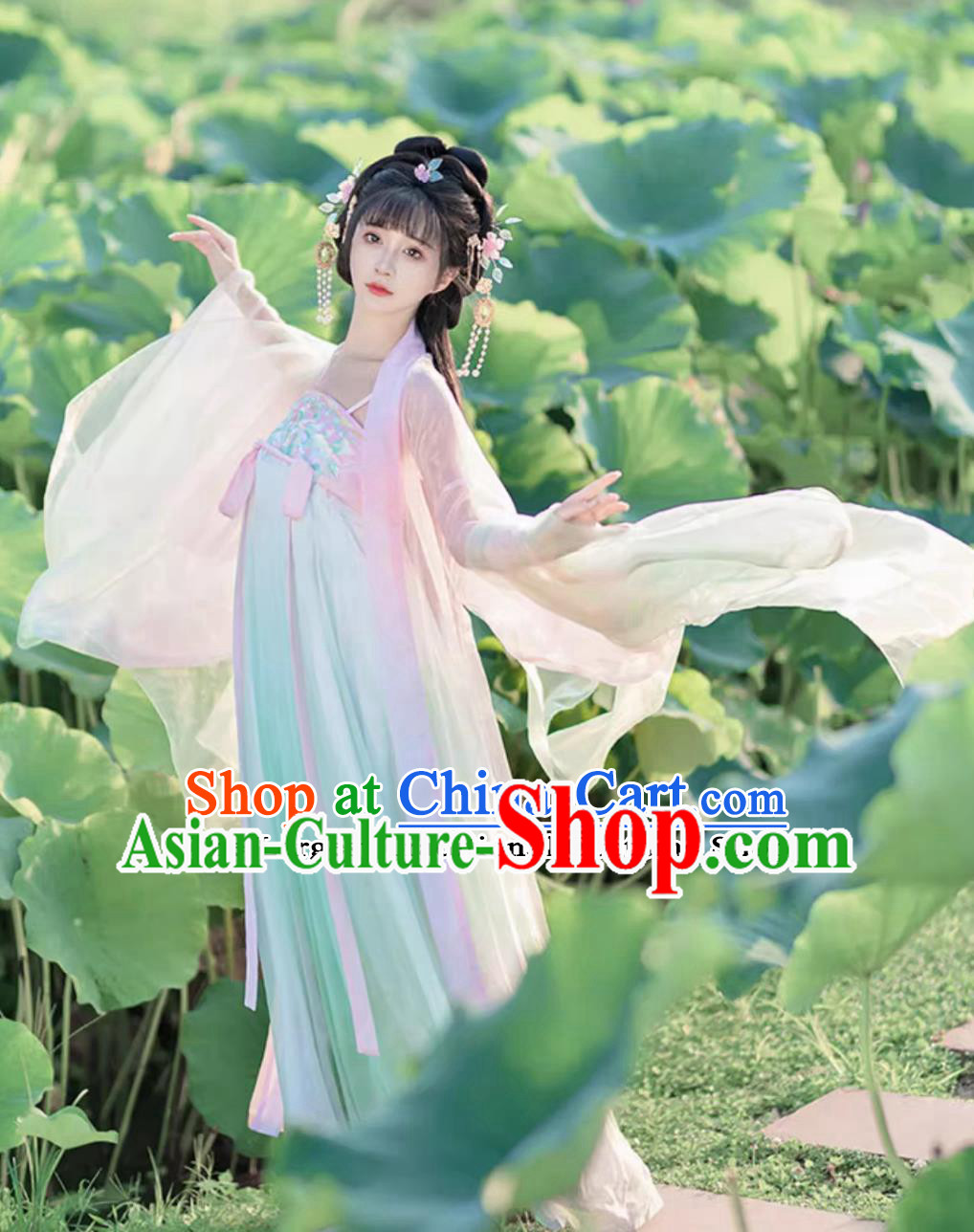 Chinese Traditional Clothing Tang Dynasty Princess Hanfu Ru Qun Robe Ancient China Young Woman Costume Chinese Traditional Clothing Tang Dynasty Princess Hanfu Ru Qun Robe Ancient China Young Woman Costume