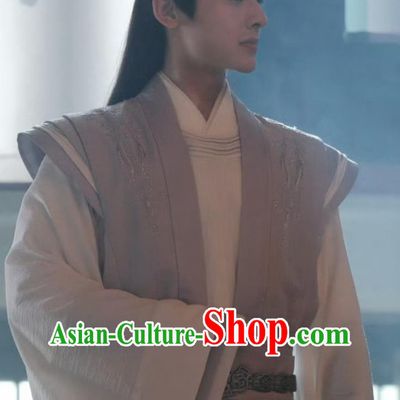 Chinese TV Drama Dashing Youth Scholar Xiao Ruo Feng Garment Costume Ancient China Childe Gongzi Clothing